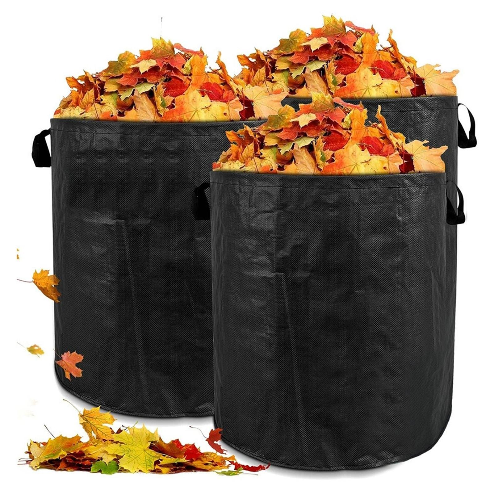 

Сумка для сбора листьев Black Leaf, Складная сумка для садового мусора для веток и листьев, Сверхпрочный многоразовый мешок для мусора для сада и S чёрный