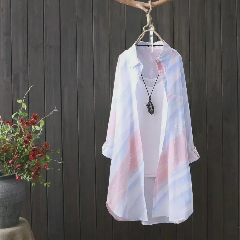 Women's Summer Chiffon Printed Sunscreen Loose Outerwear