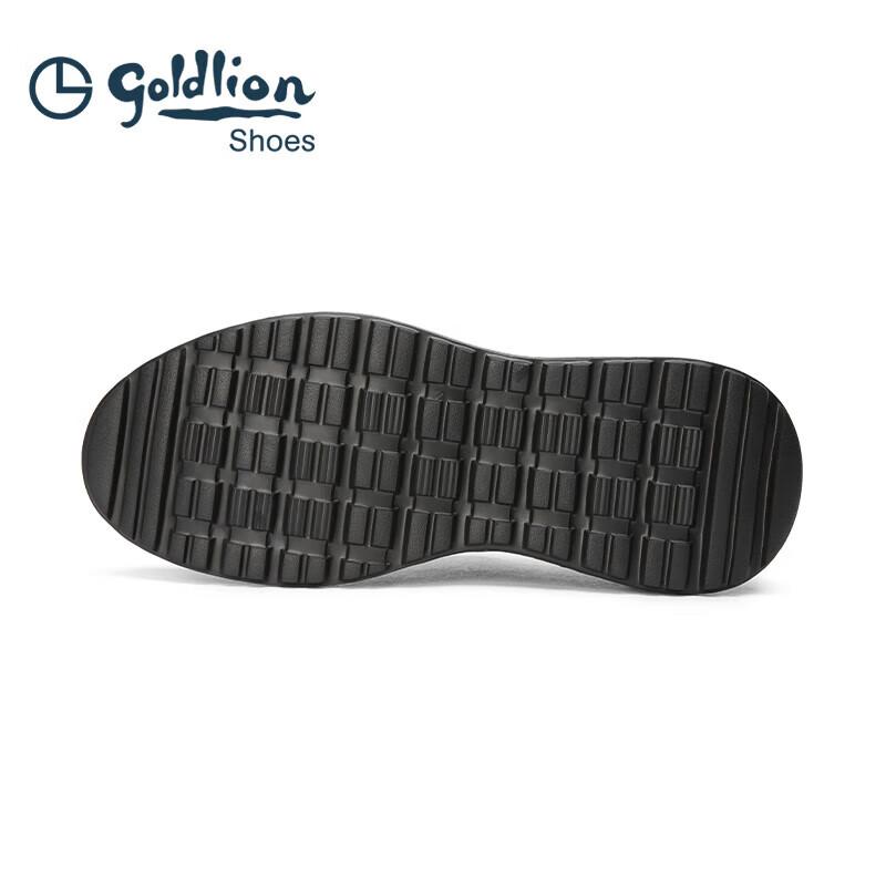 Goldlion Men's Casual Shoes, Lightweight Comfortable Breathable Sports Mesh Shoes G551410345AAE Black Size 40