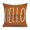 Thanksgiving Linen Pillowcase Autumn Pumpkin Print Pillow Cushion Cover