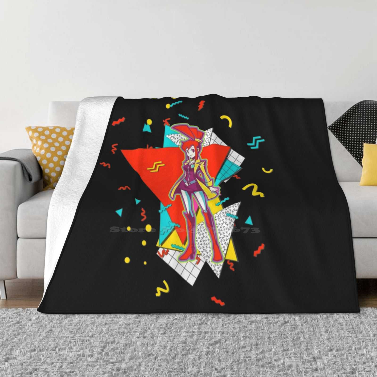 Lynne-Ghost Trick * 90S Graphic Design * Super Warm Soft Blankets On Sofa/Bed/Travel Retro 90S Aesthetic Sissel Ghost Trick 30x40in