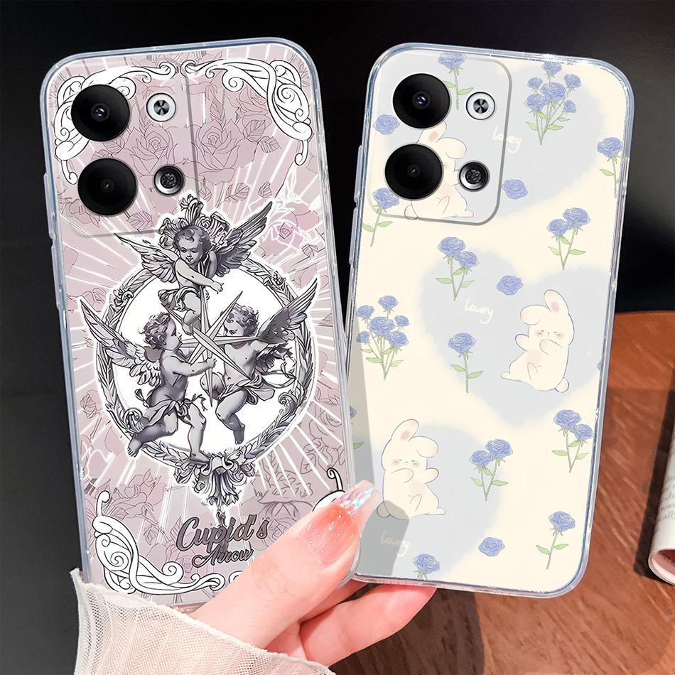 For Oppo Reno 9 Pro Plus 5G Phone Case Lovely Cartoon Soft TPU Transparent Silicone Lightweight Back Cover For Oppo Reno9 Funda