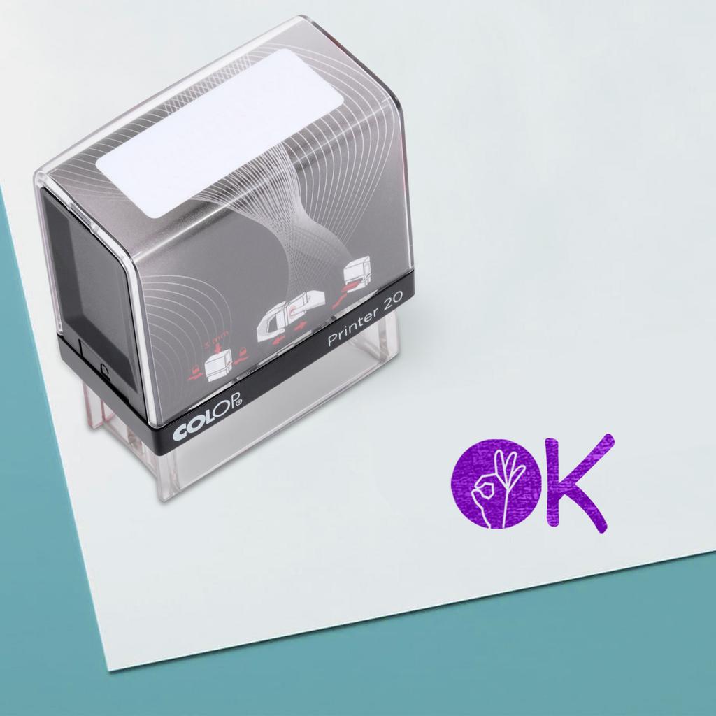 Printtoo Self Inking Rubber Stamp - Pre-Inked Office Stamp - Stationary Stamp - Stamp Stamp - Business Stamp