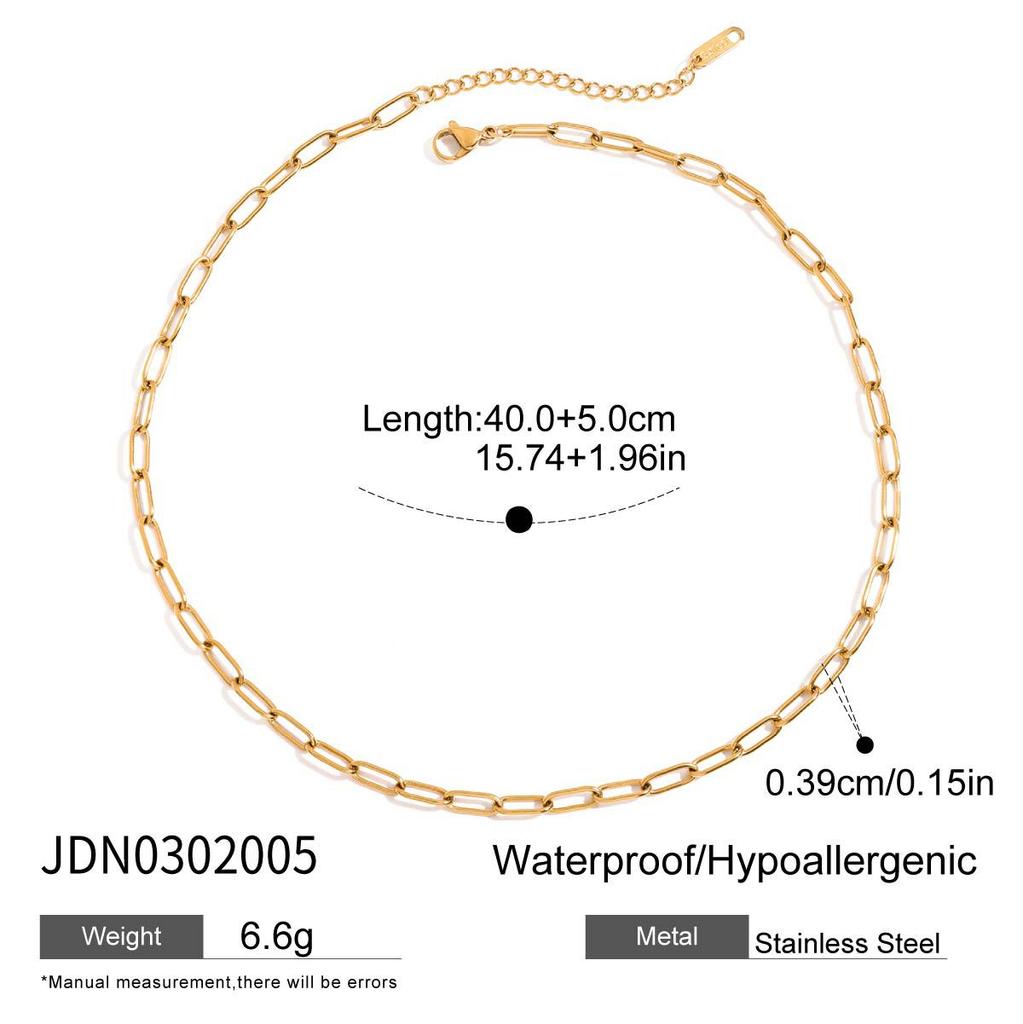 Classic Oval Zircon Pendant Necklace for Women 18K Gold PVD Plated Stainless Steel Snake Chain Necklace Fashion Jewelry
