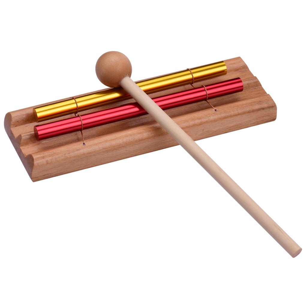 2-Tone Tabletop Chimes Meditation Chime Colorful Wind Bell Educational Musical Percussion Instrument With Mallet