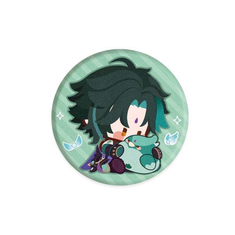 

Sunsyea Genshin Impact Official Merch miHoYo Original Authentic Role Plush Badge Xiao Zhongli Tartaglia Klee Venti Gorou Fischl