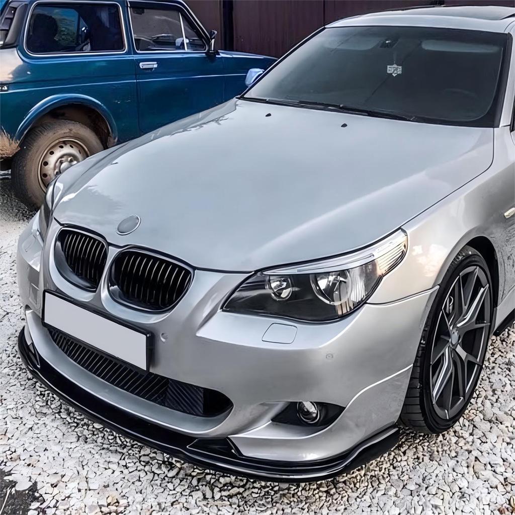 For BMW M-Sport E60 E61 523i 525i 528i 530i 535i 540i 550i 2005-2010 Car Front Bumper Lip Diffuser Splitter Bodykit Tuning Black