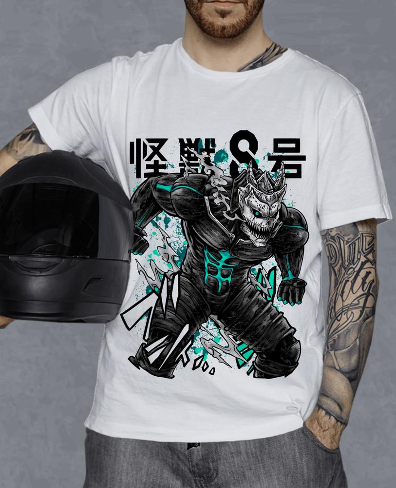 

Kaiju No 8 Mina Shiro Kaiju T-Shirt Otaku Anime Waifu Gift Shirt gift M