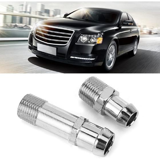 Heater Hose Fitting, 2Pcs Steel Heater Hose Connector for 3/4in 5/8in Intake, Universal Coolant Hose Connector Auto Car Accessory