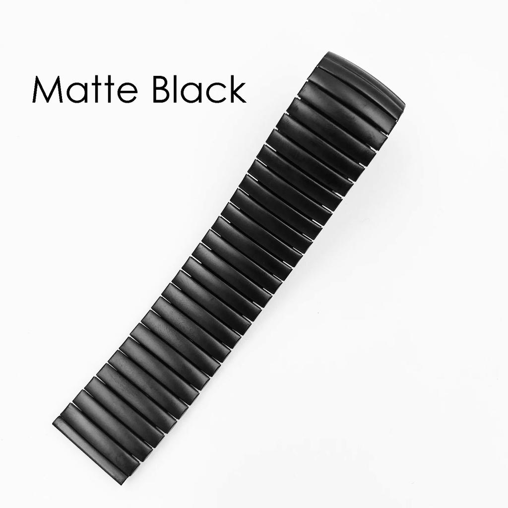 20mm 22mm Rostfritt Stål Elastiskt Stretchband Stål Klockarmband Justerbart Metall Expansionsband Armbandstillbehör Armband