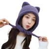 Fashion Ear Ear Protector Knitted Hat Women's Autumn and Winter Mohair Warm Ski Hat Student Hat