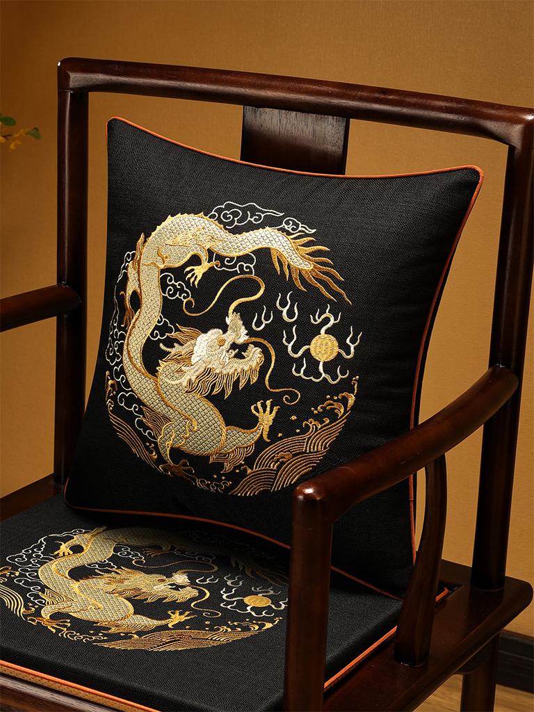 Veemi Home Leinen Kissenbezug Frühling Vögel Stickerei Orientalischer Luxus Hochwertiger Kissenbezug für Couch Sofa Bett 18x18 Zoll