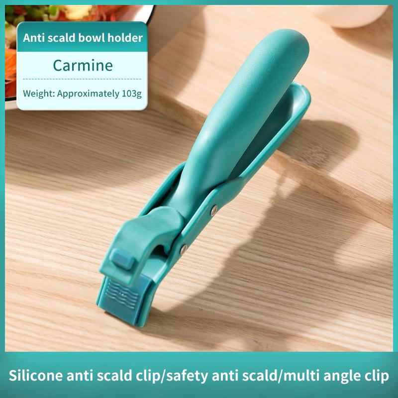 1Pc Cartoon Silicone Mitts Clip Anti-scalding Oven Heat Resistant Tray Pot Dish Bowl Kitchen BBQ Holder Mitts Clip Kitchen Tool