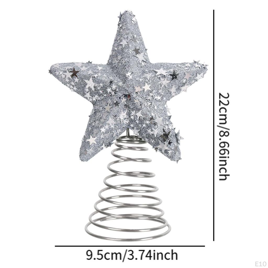 Christmas Tree Topper Decoration Romantic Unique Star Treetop Xmas Decor for Cafe