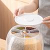 Rotating Rice Bucket Household Insect Proof and Moisture-proof Sealed Rice Box Storage Tank Partition Storage Box