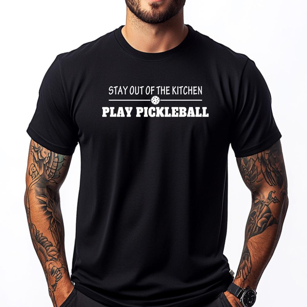 

Pickleball Stay Out Of The Brand Clothing Vintage Birthday Cute Oversized T Shirt Mens Clothing Printed - Men s Summer Cotton... S разноцветный