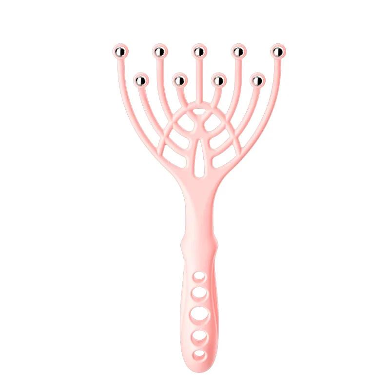 9 Claw Head Massager Scalp Relaxation Roller Ball Soul Extractor Hair Comb Stress Relief