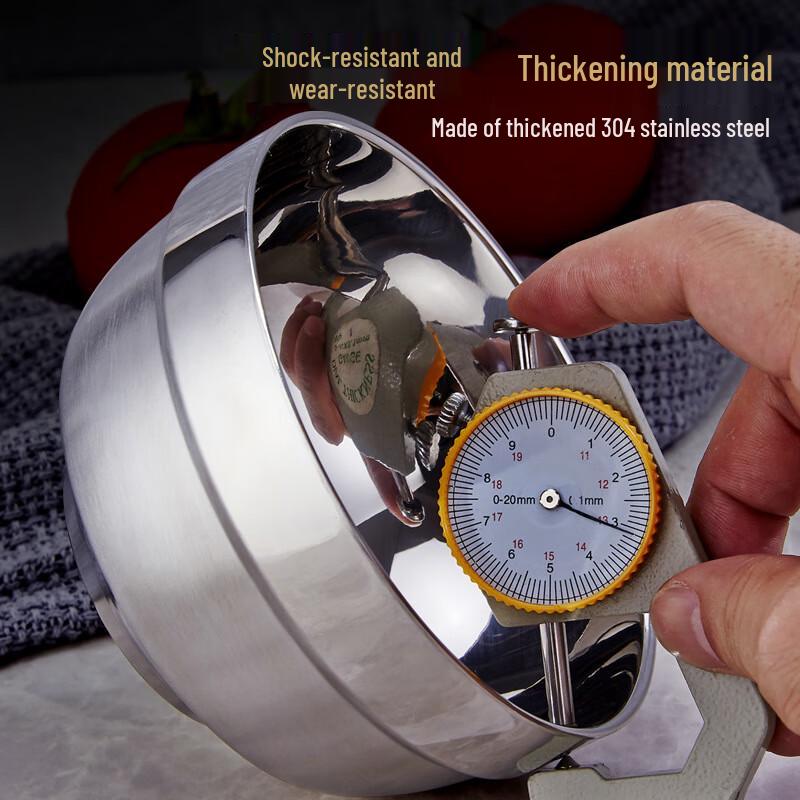 ZISIZ 304 Stainless Steel Double-Layer Rice Bowl