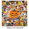 200 Halloween Graffiti Personalized Cartoon Festival Children's DIY Hand Ledger Skateboard Luggage Stickers
