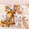 Joint Siberian tiger plush toy children's doll zoo souvenir tiger keychain backpack pendant