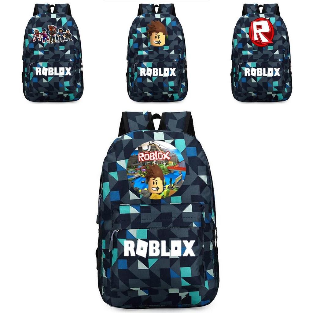 Stylish Roblox Backpack For Kids Featuring A Vibrant Cartoon Pattern And Large Capacity