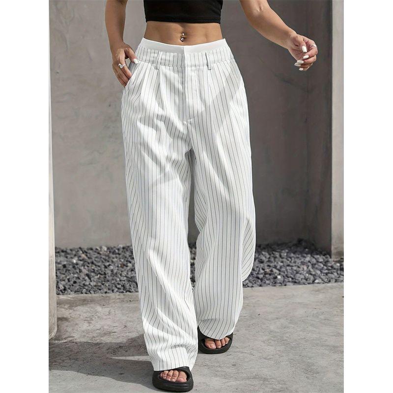 Fashion Fashion Casual High Waist Straight-Leg Pants Women's Suit Pants Casual Pants Trousers Women