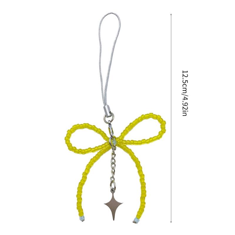 Unique Bowknot Pendant Phonechain Trendy Keychain Accessory  Simple Portable Phone Decoration for Bags and Cameras