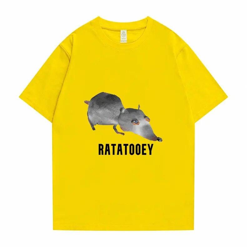 New Harajuku RATATOOEY T Shirts Funny Mouse Print Tshirt Summer Unisex Women Fashion Creative Tees Short Sleeve Unisex LooseT-shirt