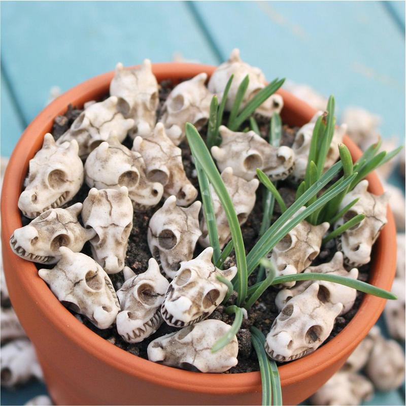 Decorative Stones Plant Rocks 20X Polished Dragon Skull Design Accessories Decoration Crafts For Garden Landscaping Indoor