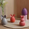 Silicone Molds Easter Bunny Egg Casting Mold Set for Plaster Soy Wax Resin Flexible Easy Release Craft