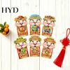 3D God Of Wealth Design 6 Pcs Chinese New Year Red Envelopes Cartoon of Envelope Lucky Money Spring Festival Pockets for Cash Auspicious Packet