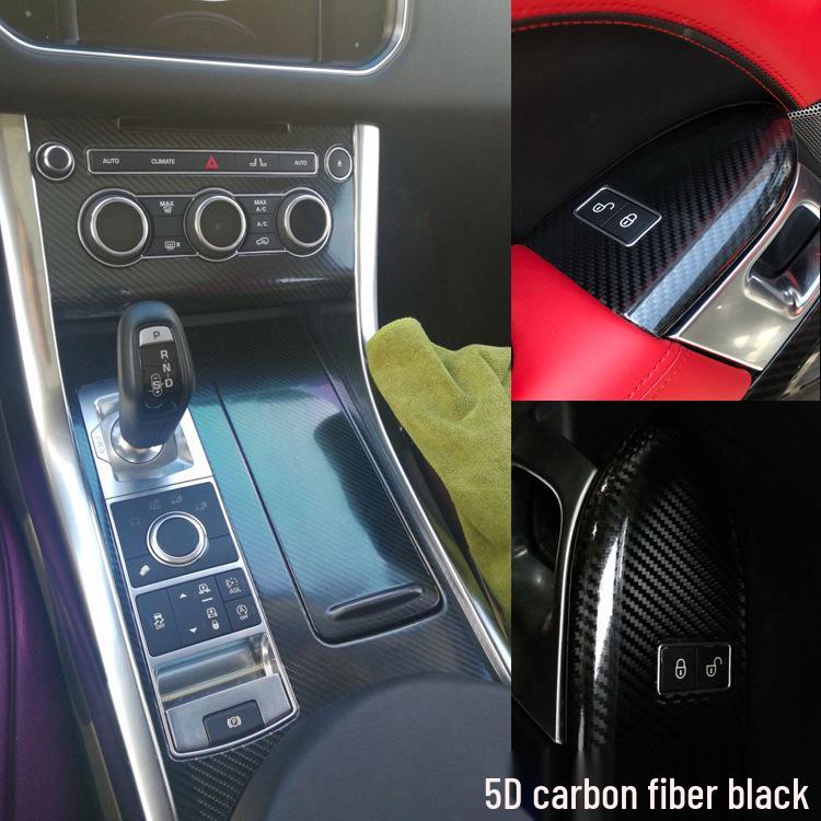 Carbon Fiber Interior Stickers for Range Rover Sport: Center Console, Gear Shift, Window Lift Decoration