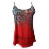 Damenmode Blumendruck Spaghetti Cami Top Lässig Ärmellos Rundhalsausschnitt Sommer Tops