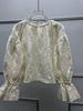 French Retro Lace Bell Sleeve Embroidered Top - Autumn/Winter Collection