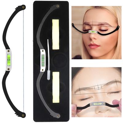 Righello di livello per mappatura microblading sopracciglia in metallo, posizionamento semipermanente, righello orizzontale per sopracciglia, forniture per tatuaggi