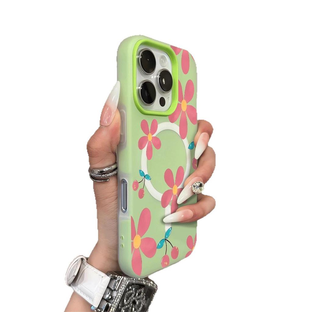 New Magnetic Jelly Two-in-one Mobile Phone Case Frosted Transparent Mobile Phone Protective Case Material Gradient Mobile Phone Case High-end