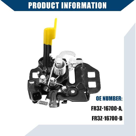 No.FR3Z-16700-A Hood Latch Assembly for Mustang 2015-2020 / Engine Hood Lock/Durable / 1Pcs Black