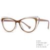 56691 Fashion Rainbow Optical Spectacle Frame Women Cat Eye Coloured Eyebrow Frame Anti Blue Computer Glasses