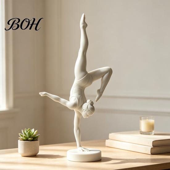 Elegant Dance Lover Gifts 3D Printed Rhythmic Gymnastics Figurine, Modern Minimalist Art Sculpture, Home Office Desk Ornaments Handstand Ballet