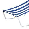 Blau-Weiß gestreifte Outdoor-Strandliege, tragbar, faltbar, Mittagsruheliege, einfache Campingliege