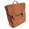 PU Leather Backpack Waterproof Large Capacity Stress Relief Soft Women Bookbag for Traveling Gym Light Brown Free Size