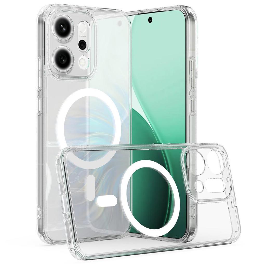 Transparent Magnetic Acrylic Anti-Scratch Case for OPPO Reno 14 Pro 5G International