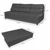 Kanapa sofa KIMO funkcja spania pojemnik Family Meble Hunter c. szary welur