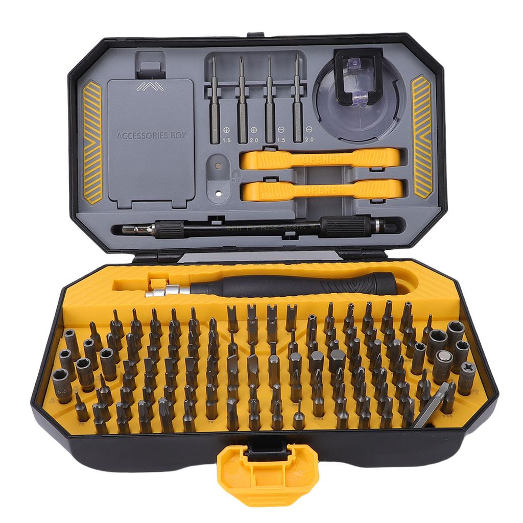 Accurate Mini Screw Driver Kit 144 in 1 Compact Set TR Star Pentalobe Hex with Opening Pry Tool for Laptop Computer