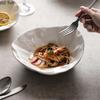 Pure White Irregular Ceramic Wrinkled Bowl Restaurant Salad Bowl Soup Bowl Pasta Bowls Molecular Food Specialty Tableware