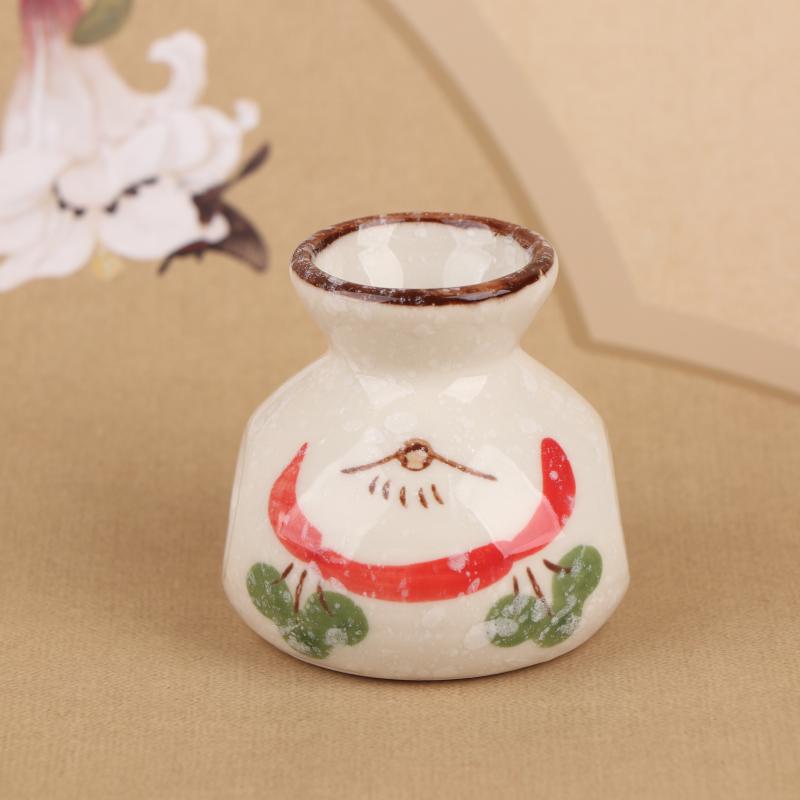 Chinese Style Ceramic Toothpick Holder Mini Retro Cotton Swab Storage Jar Simple Small Vases Decor Toothpick Dispenser Box
