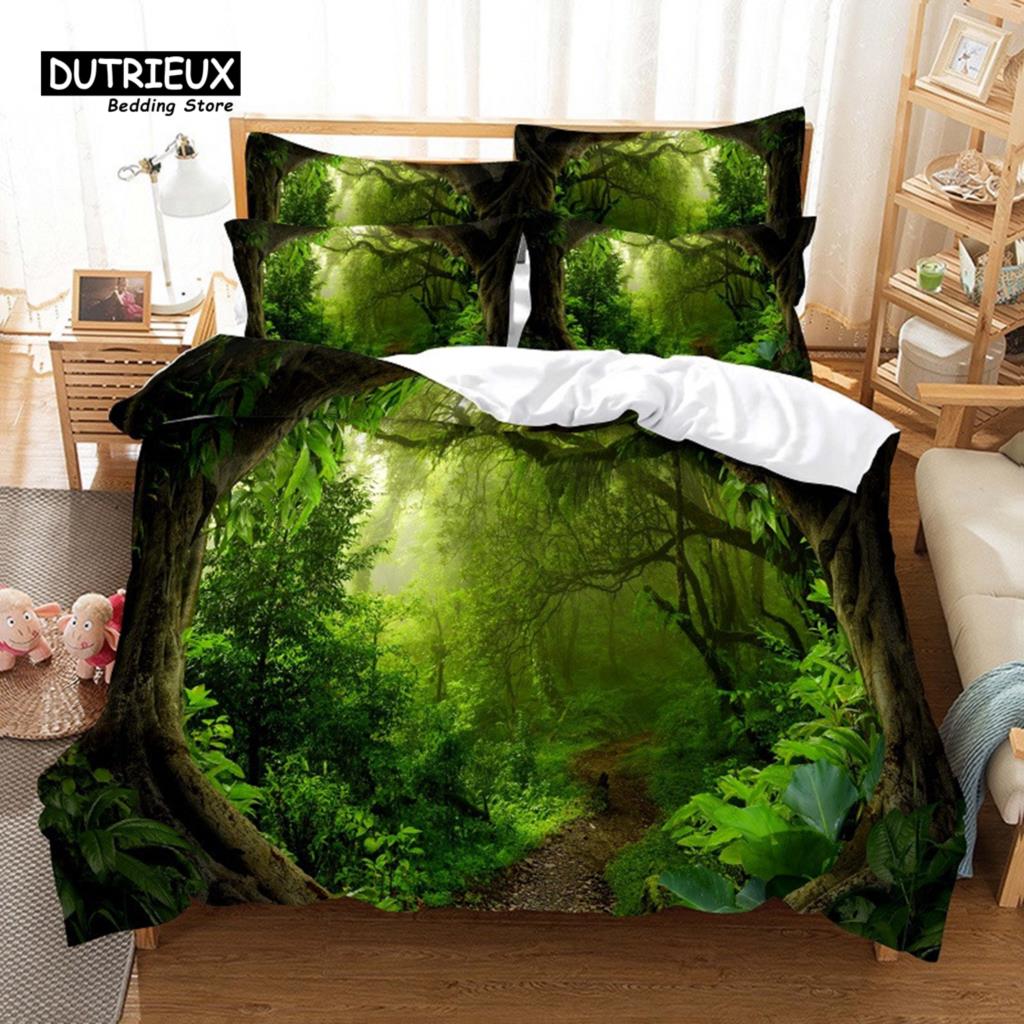 Snow Tree Bedding Set, 3Pcs Duvet Cover Set, Soft Comfortable Breathable Duvet Cover, For Bedroom Guest Room Decor