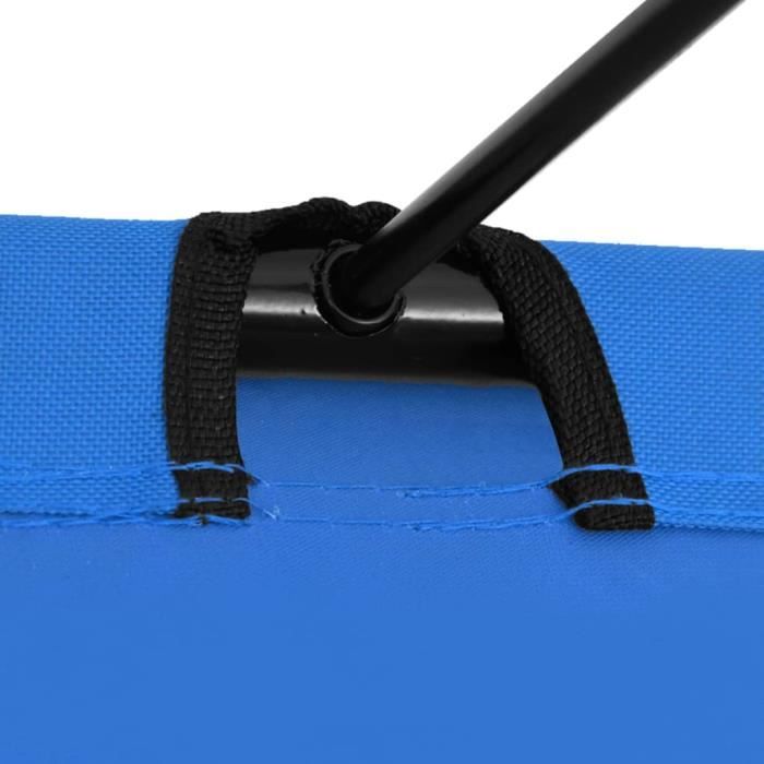 Lit de camping - vidaXL - 180x60x19 cm - Tissu Oxford 600D - Acier - Bleu