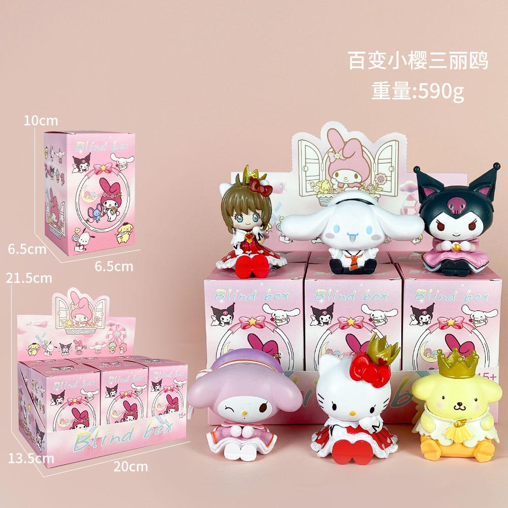 Original Sanrio Family Dessert Series Memo Blind Box Hand-Made Decorative Ornaments Birthday Gift Message Collect Toys