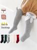 2026 Cotton Baby Princess Bow Socks - Spanish Style Long Cuff for Girls